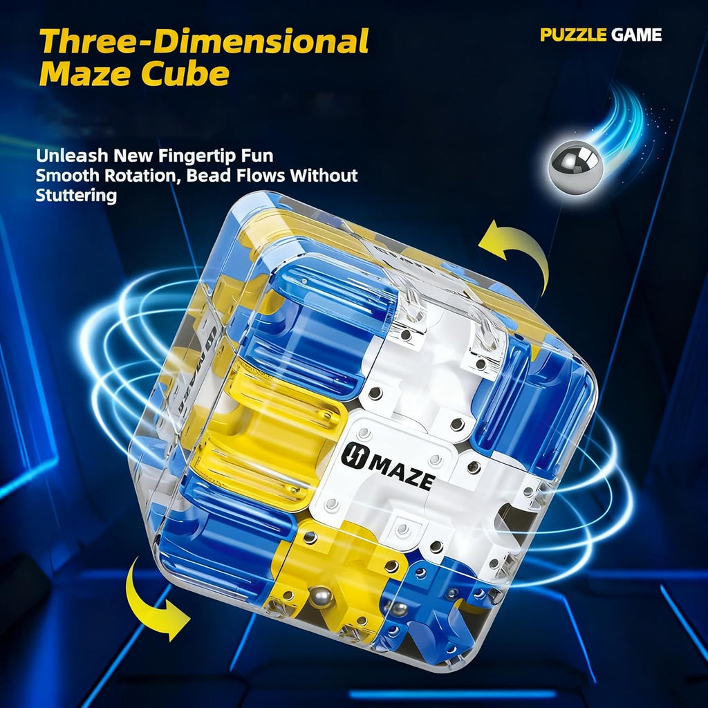 3D Ball Maze Cube Puzzle
