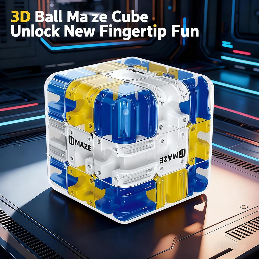 3D Ball Maze Cube Puzzle