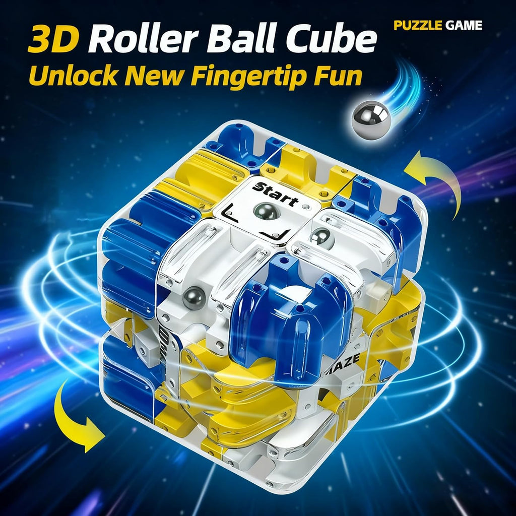3D Ball Maze Cube Puzzle
