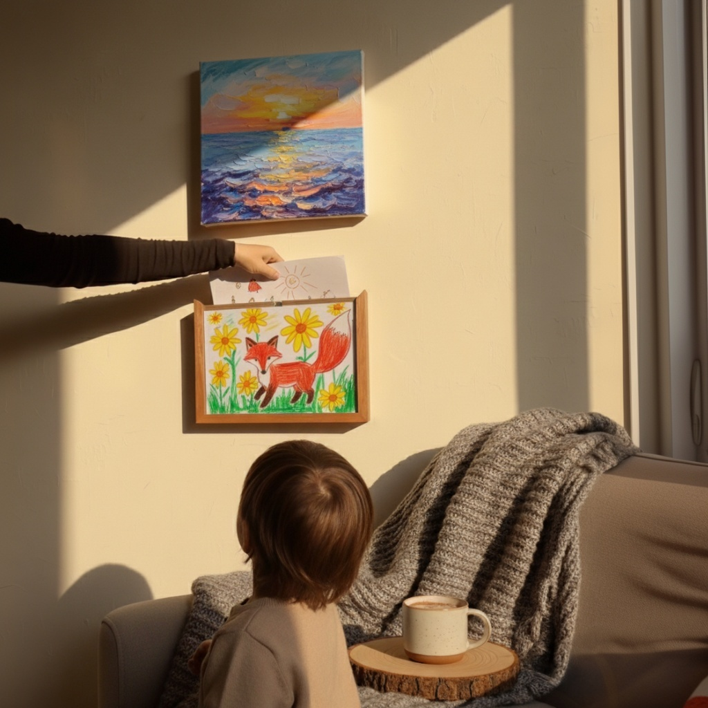 Story Maker Wooden Kids Drawing Display Frame