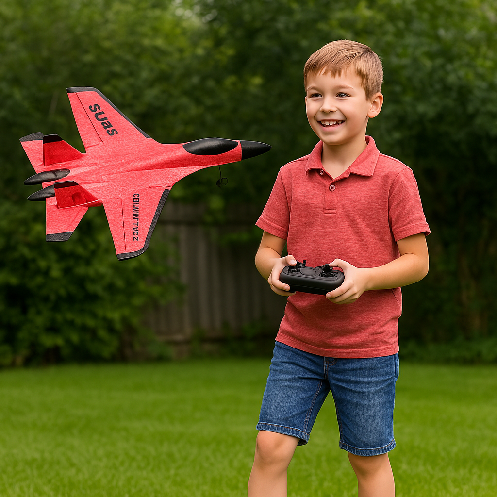 Remote Control Foam Fighter Airplane Toy